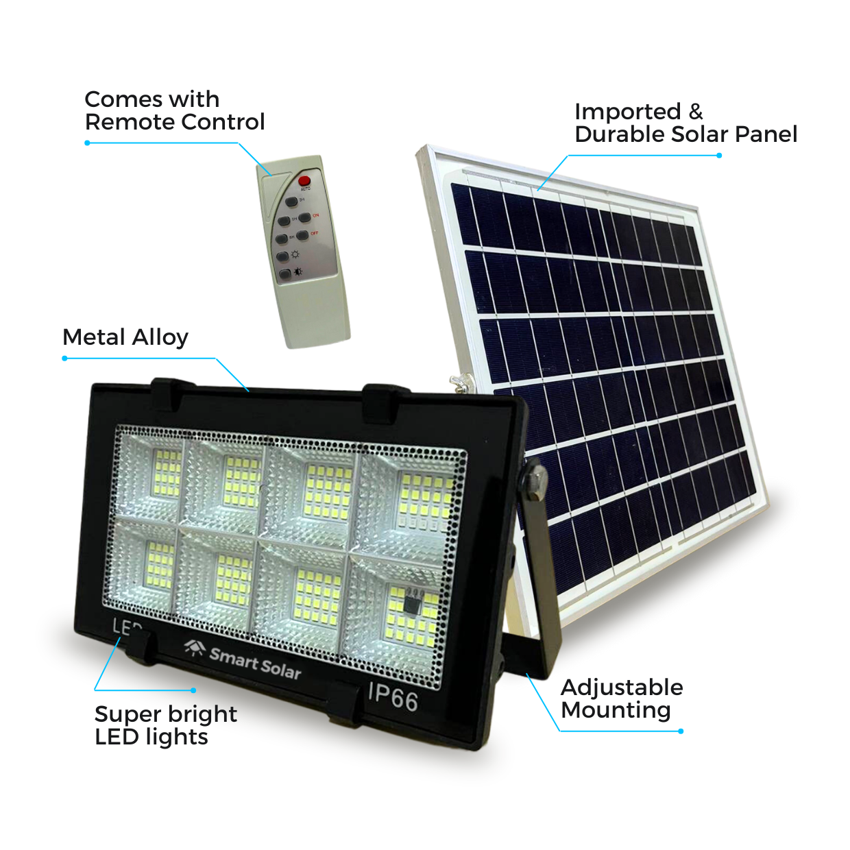 Smart Solar Waterproof LED Lamp