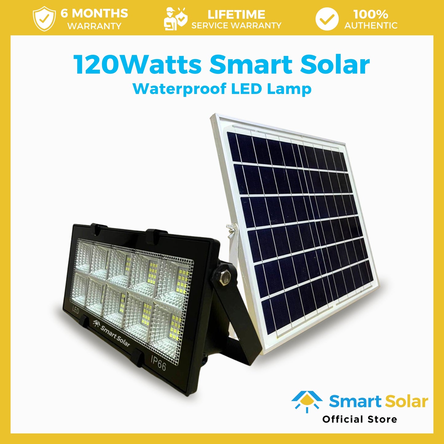 Smart Solar Waterproof LED Lamp