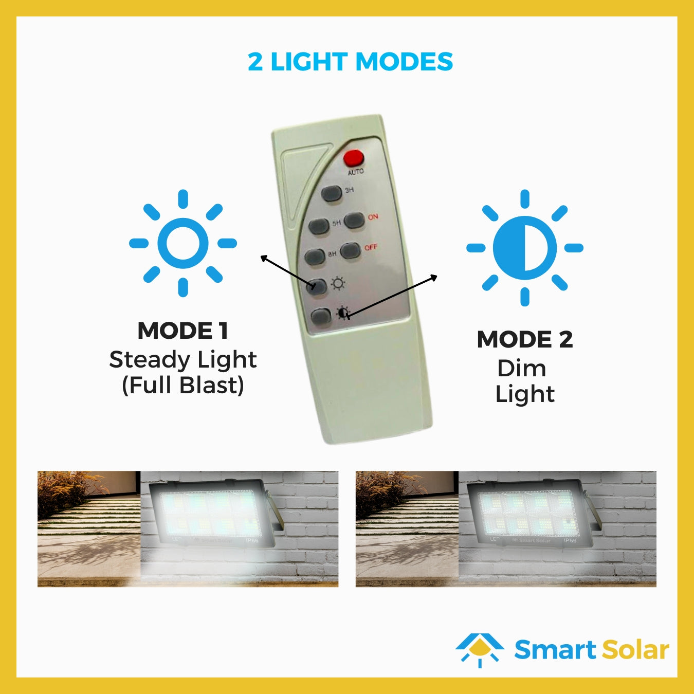 60 watts Smart Solar Waterproof LED Lamp