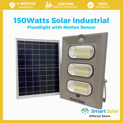 150 watts SMART SOLAR Industrial Floodlight with Motion Sensor