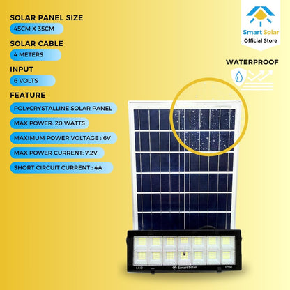 180 watts Smart Solar Waterproof LED Lamp