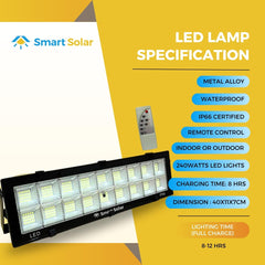240 watts Smart Solar Waterproof LED Lamp