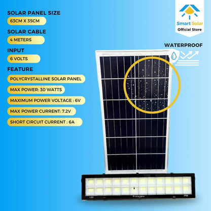 300 watts Smart Solar Waterproof LED Lamp