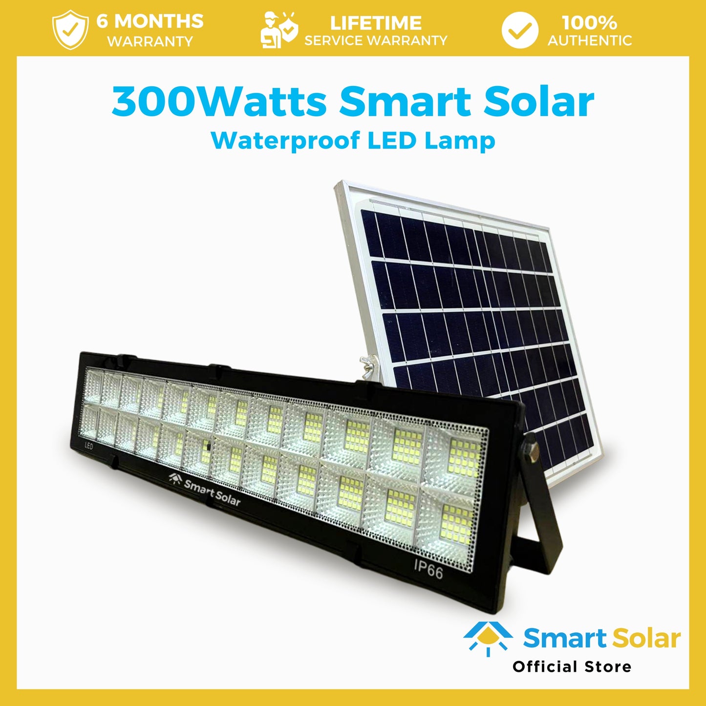 300 watts Smart Solar Waterproof LED Lamp