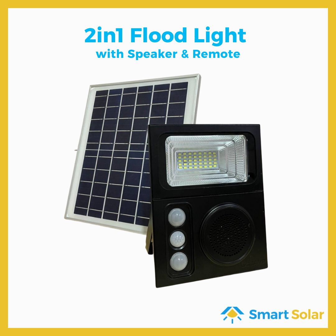 50watts Solar Floodlight With Bluetooth Speaker