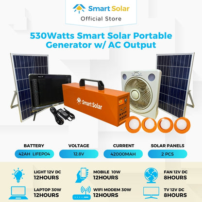 Smart Solar Portable Generator 220V with AC Output