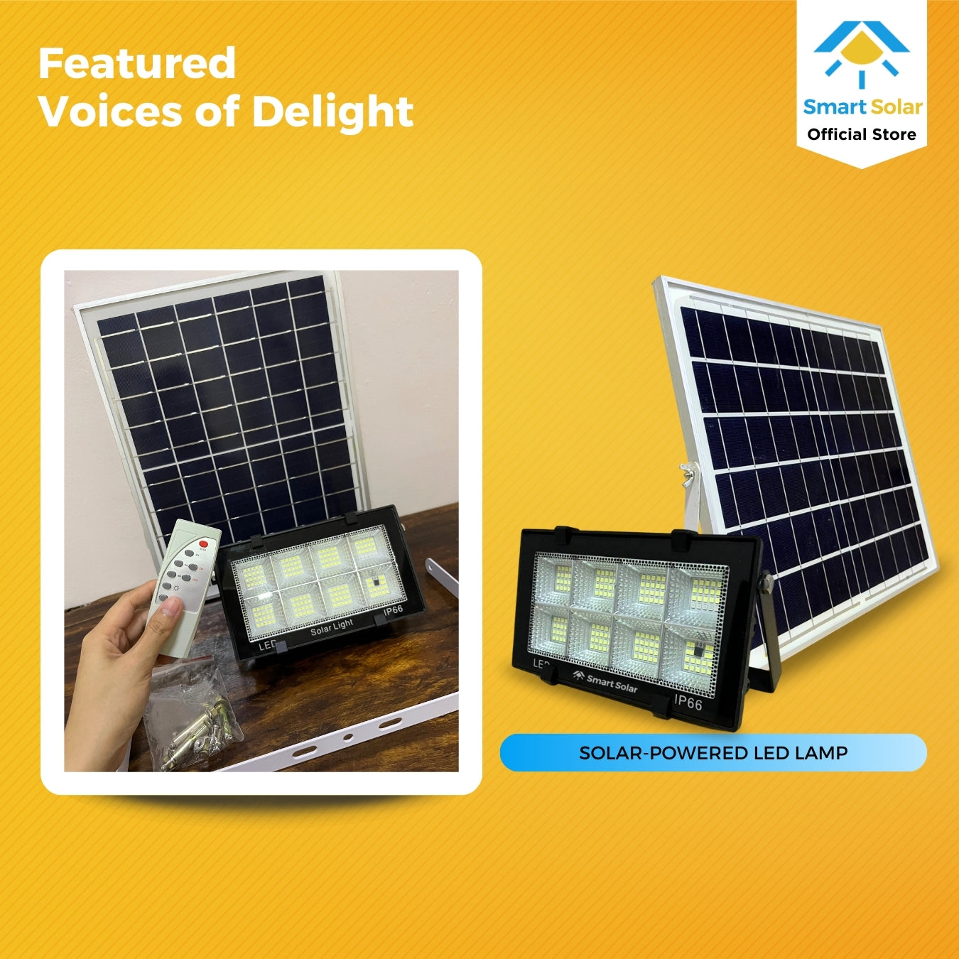 120 watts Smart Solar Waterproof LED Lamp