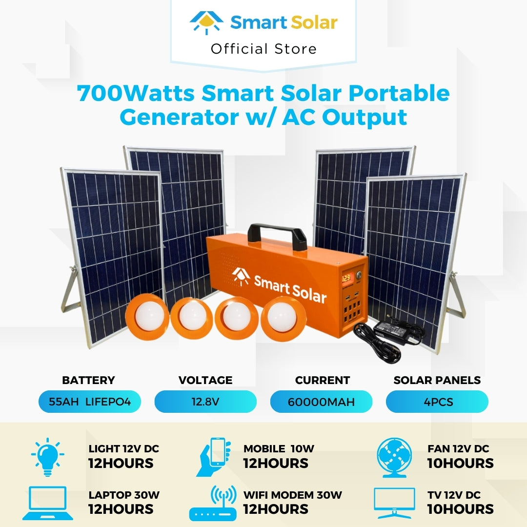 Smart Solar Portable Generator 220V with AC Output