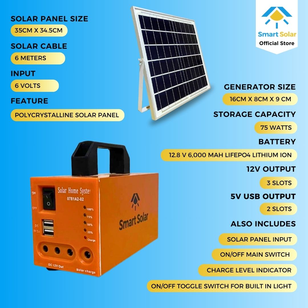 75 watts Smart Solar Portable Generator