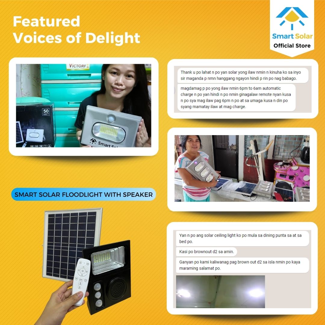 50watts Solar Floodlight With Bluetooth Speaker