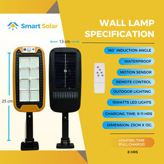Buy 2 Take 2 15 Watts Solar LED Wall Lamp with Motion Sensor