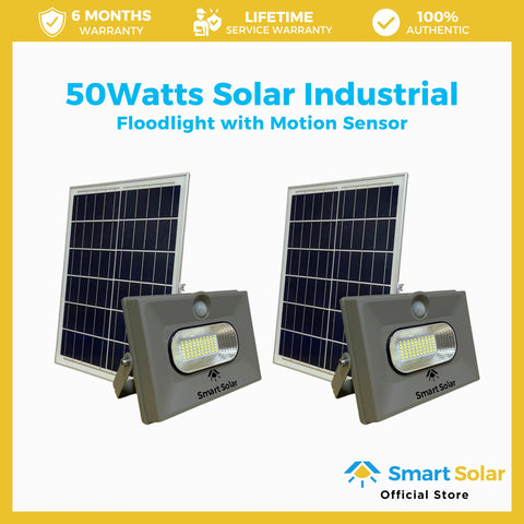 50watts SMART SOLAR Industrial Flood Lights with Motion Sensor