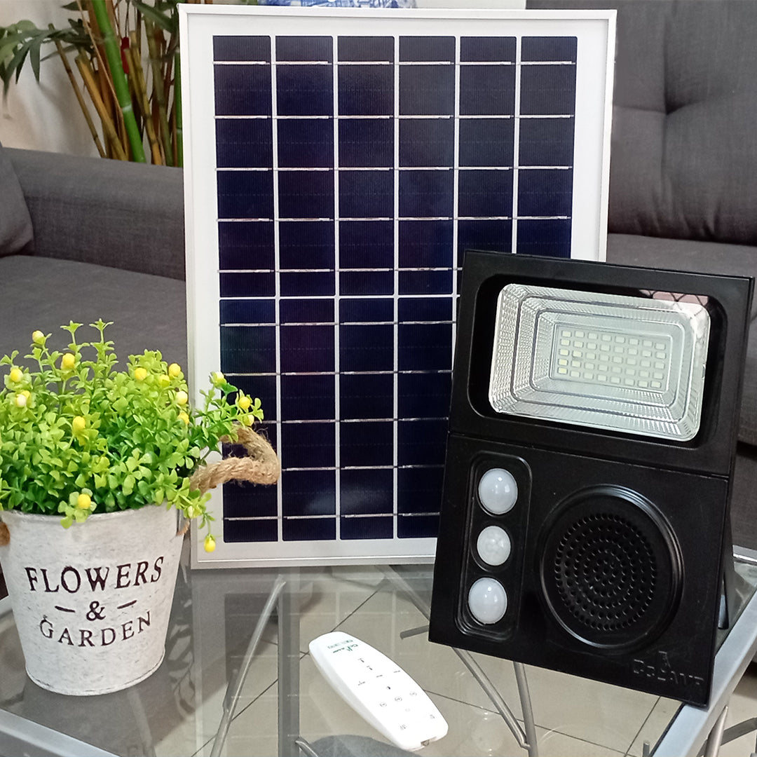 50watts Solar Floodlight With Bluetooth Speaker